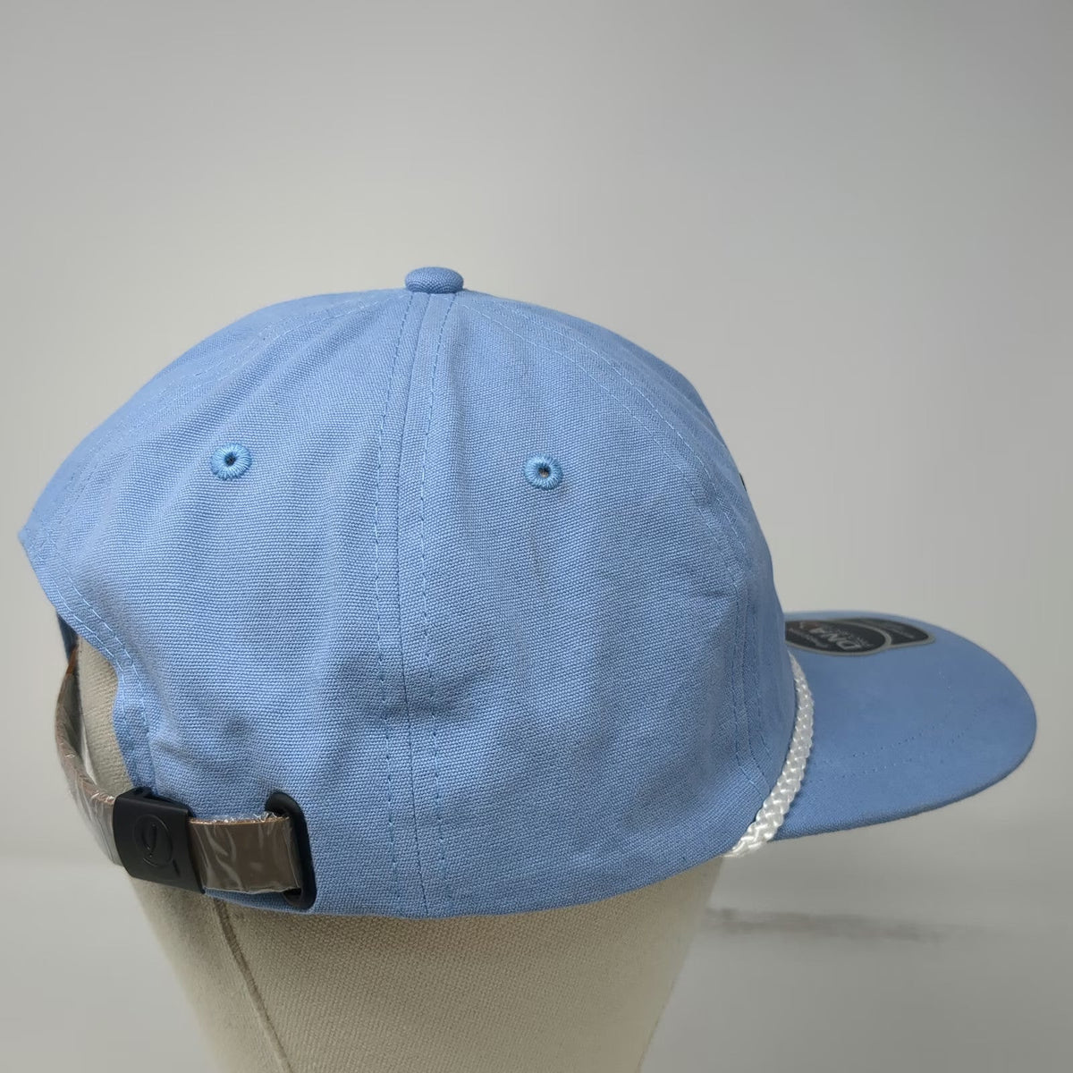 Imperial 5 Panel Blue One Size Hat AJGA Golf Est 1978 Rope Leather Strap Cotton