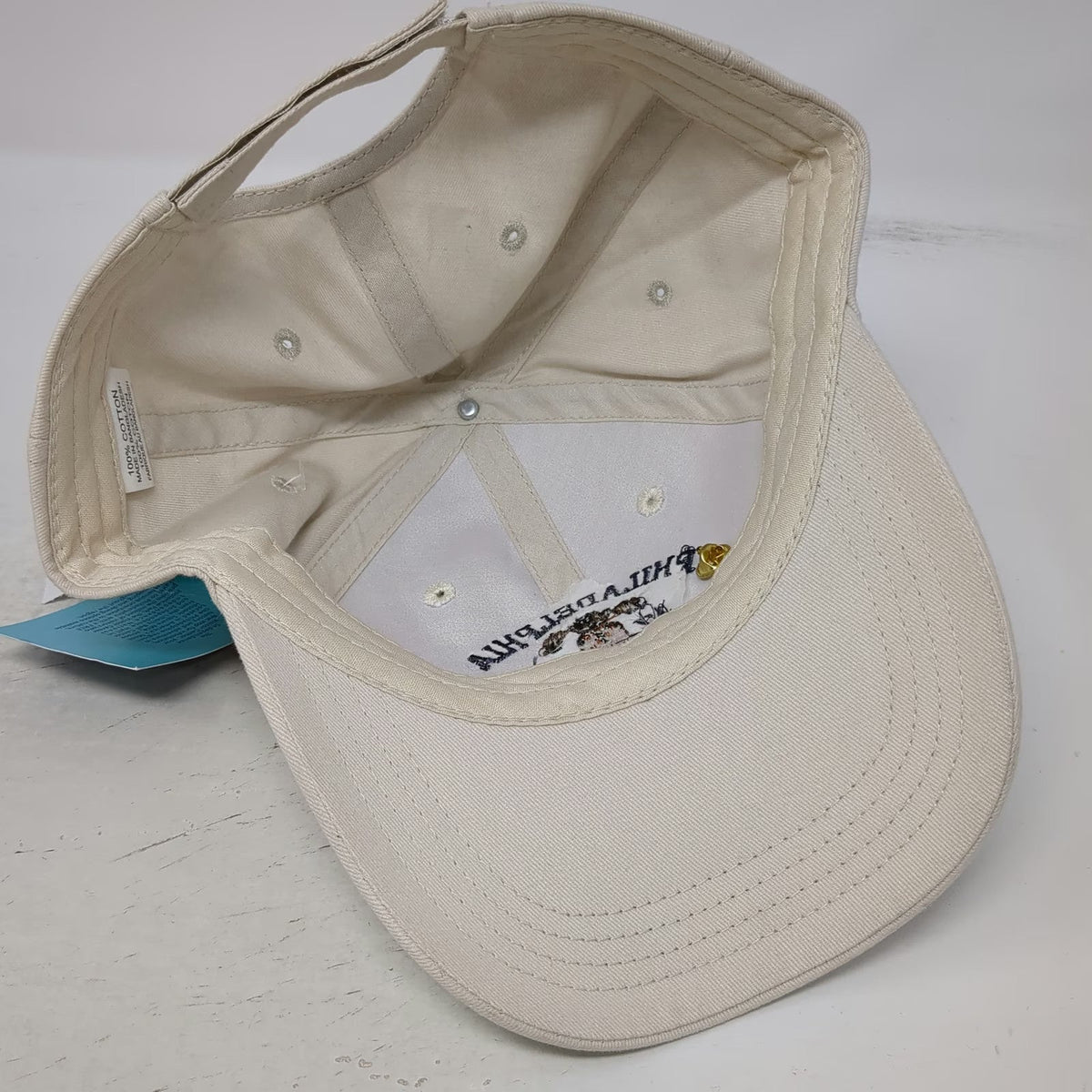 Philadelphia Liberty Bell 1776 Flag Pin Beige Baseball Cap XL Hat Cotton Strap