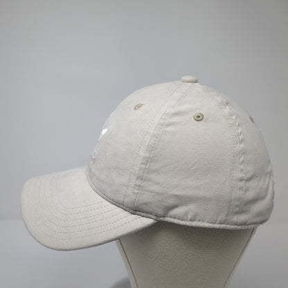 Adidas Slideback Hat Beige One Size Adjustable Embroidered Trefoil Logo