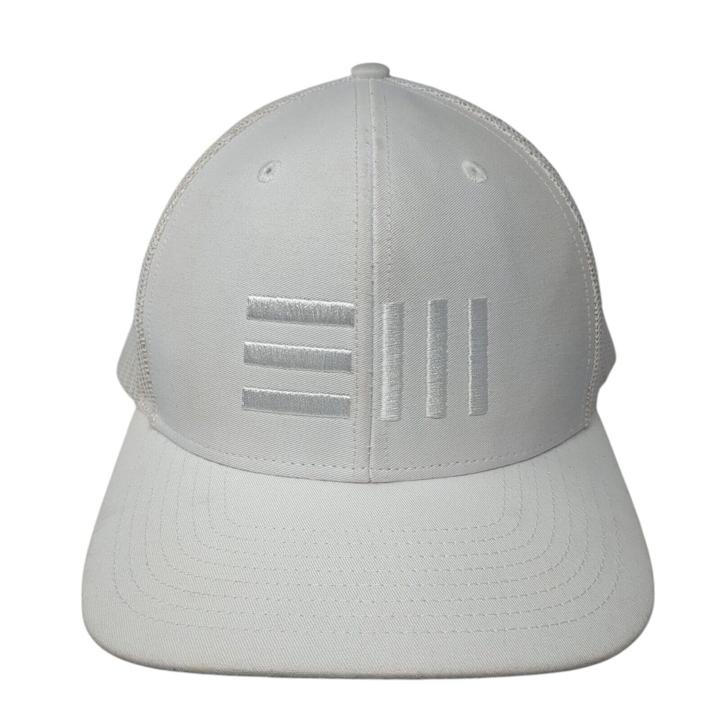Richardson Snapback Trucker Hat White One Size Adjustable Mesh Back Embroidered