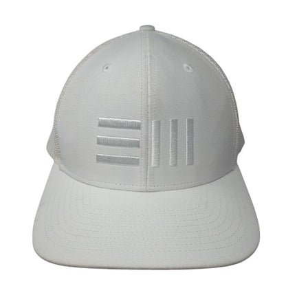 Richardson Snapback Trucker Hat White One Size Adjustable Mesh Back Embroidered