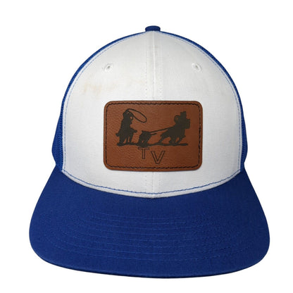 TV Snapback Trucker Hat Blue One Size Adjustable Mesh Back 6 Panel Richardson