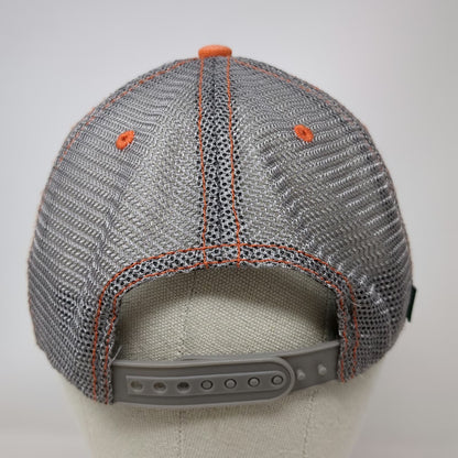 Legacy Trucker Hat Orange Gray One Size Mt Rainier Washington Mountain Mesh