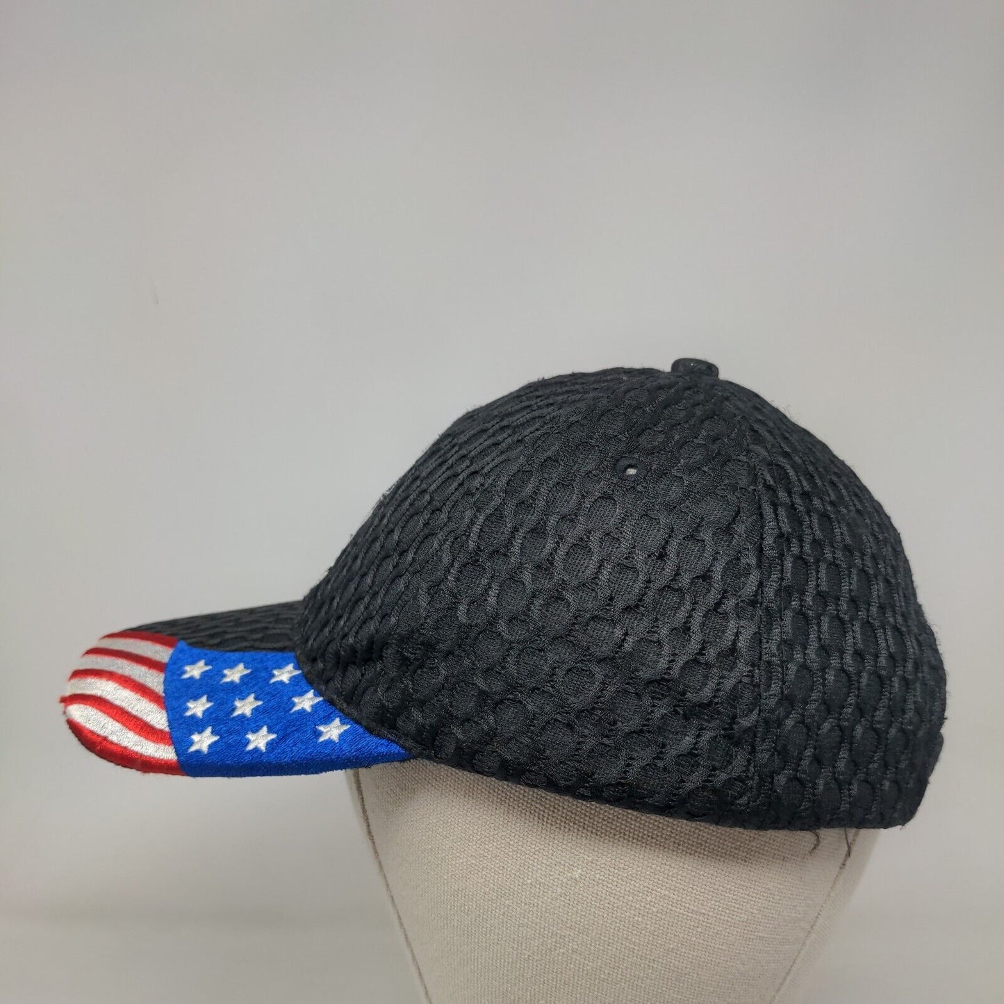 Pow Mia You Are Not Forgotten Strapback Hat Black OSFA USA Flag Patriotic