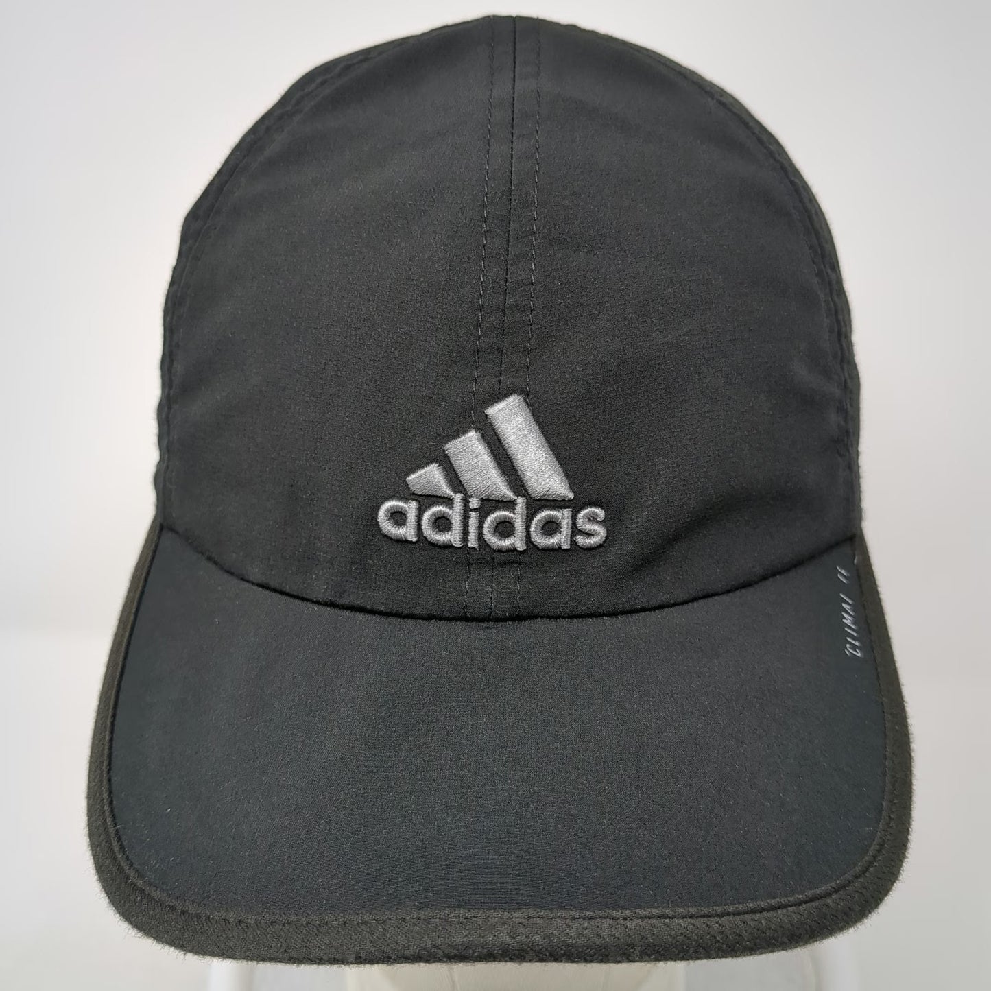 Adidas Baseball Cap Black One Size Climalite Performance Running Slideback Hat
