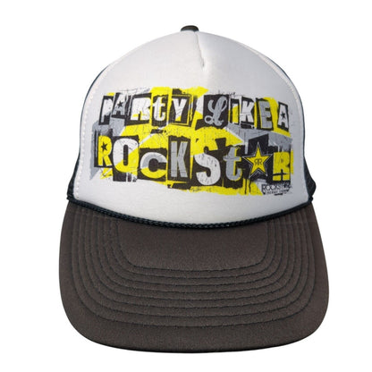 Party Like A Rockstar Snapback Rope Trucker Hat Black One Size Nissun