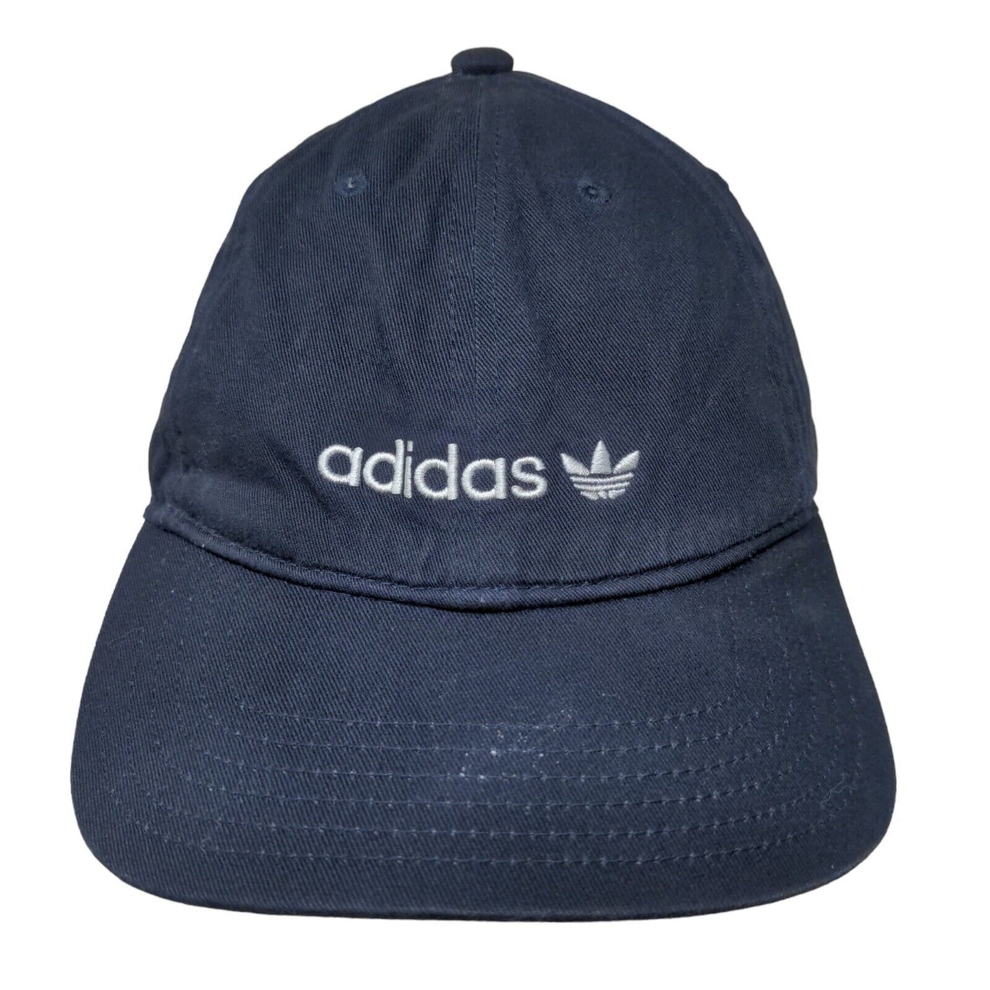 Adidas Men's Slideback Hat Blue Size OSFM Embroidered Spell Out Logo Cotton