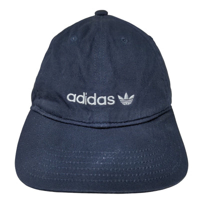 Adidas Men's Slideback Hat Blue Size OSFM Embroidered Spell Out Logo Cotton