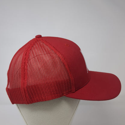 E Snapback Trucker Hat Red One Size Adjustable Mesh Back 6 Panel Richardson