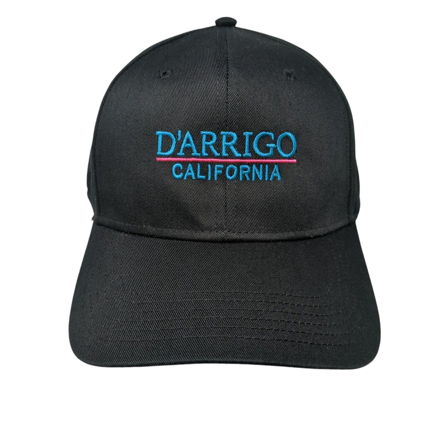 D'Arrigo California Snapback Hat Black OSFM Adjustable Embroidered Otto