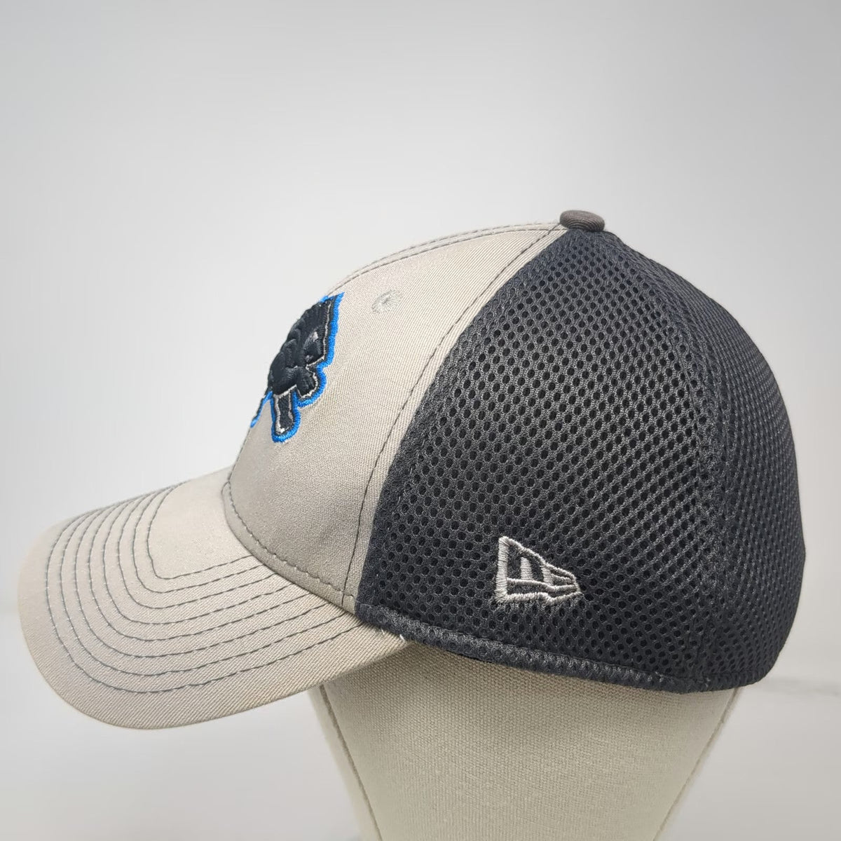 New Era Detroit Lions NFL Baseball Cap Gray L 39THIRTY Mesh Embroidered Logo