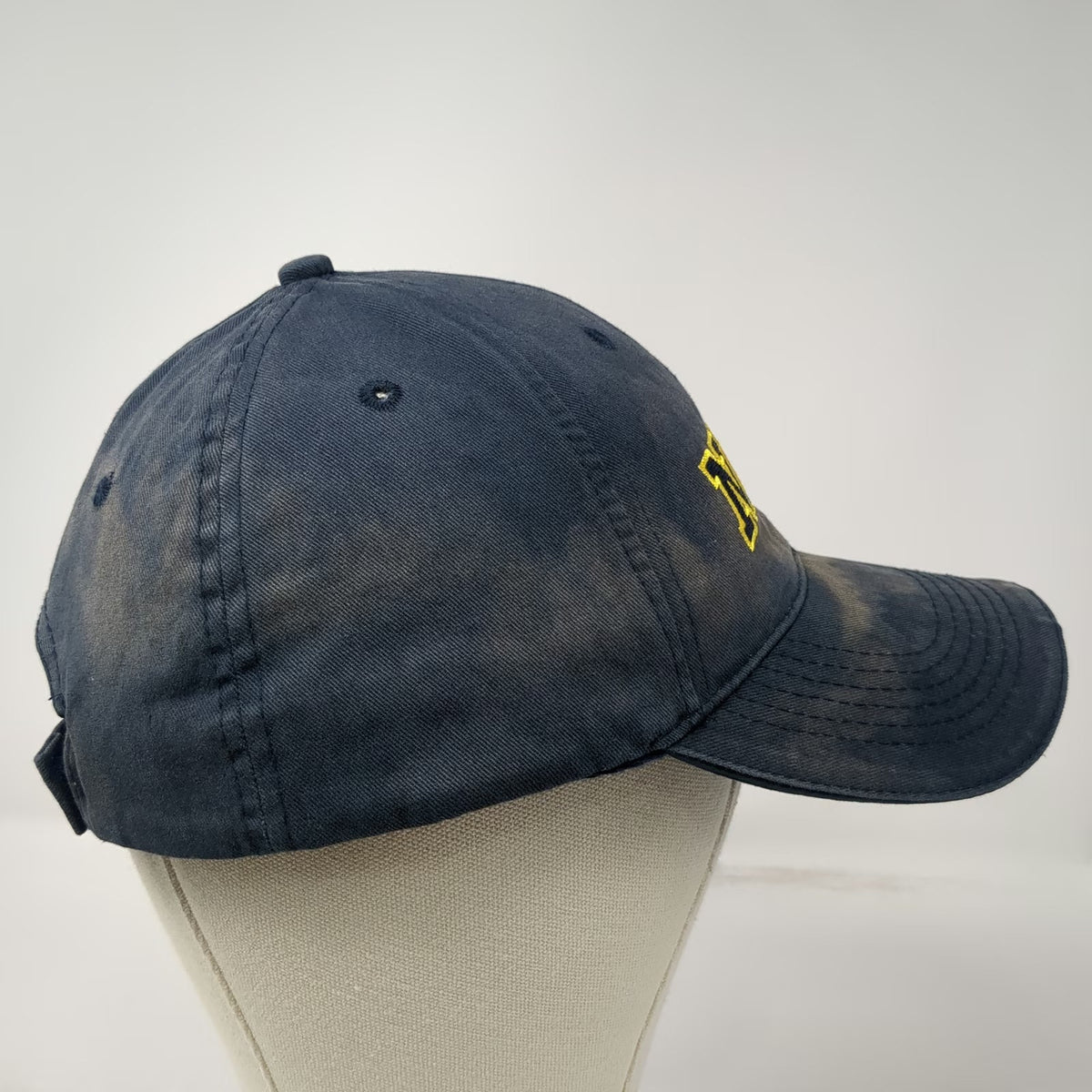 Eagle Crest US Navy Blue Baseball Cap Hat One Size Strapback Yellow Embroidered