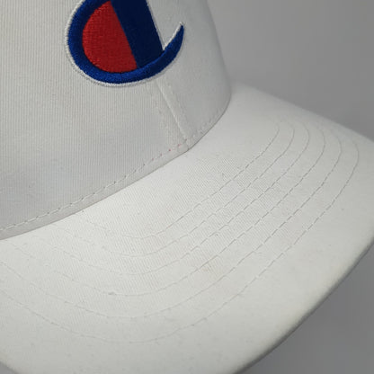 Champion C Logo Fitted Hat White One Size Embroidered Flexfit 6 Panel