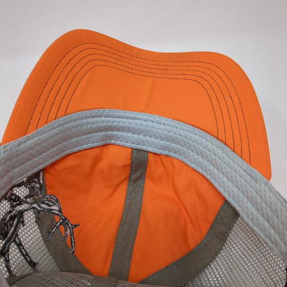 Dri-Duck Strapback Trucker Hat Orange One Size Mesh Back Wildlife Series
