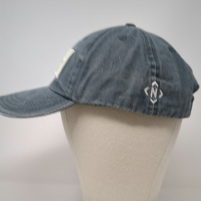 The Nash Collection Logo Baseball Cap Blue One Size Embroidered Washed Slideback