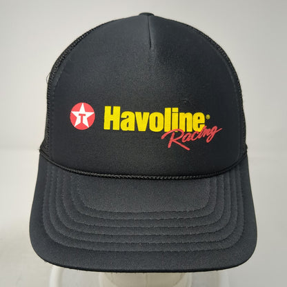 Swingster Trucker Hat Black One Size Havoline Racing Texaco Mesh Snapback