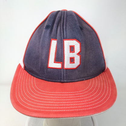 LB Fitted Trucker Hat Small-Medium Multi Embroidered Letters Mesh Back