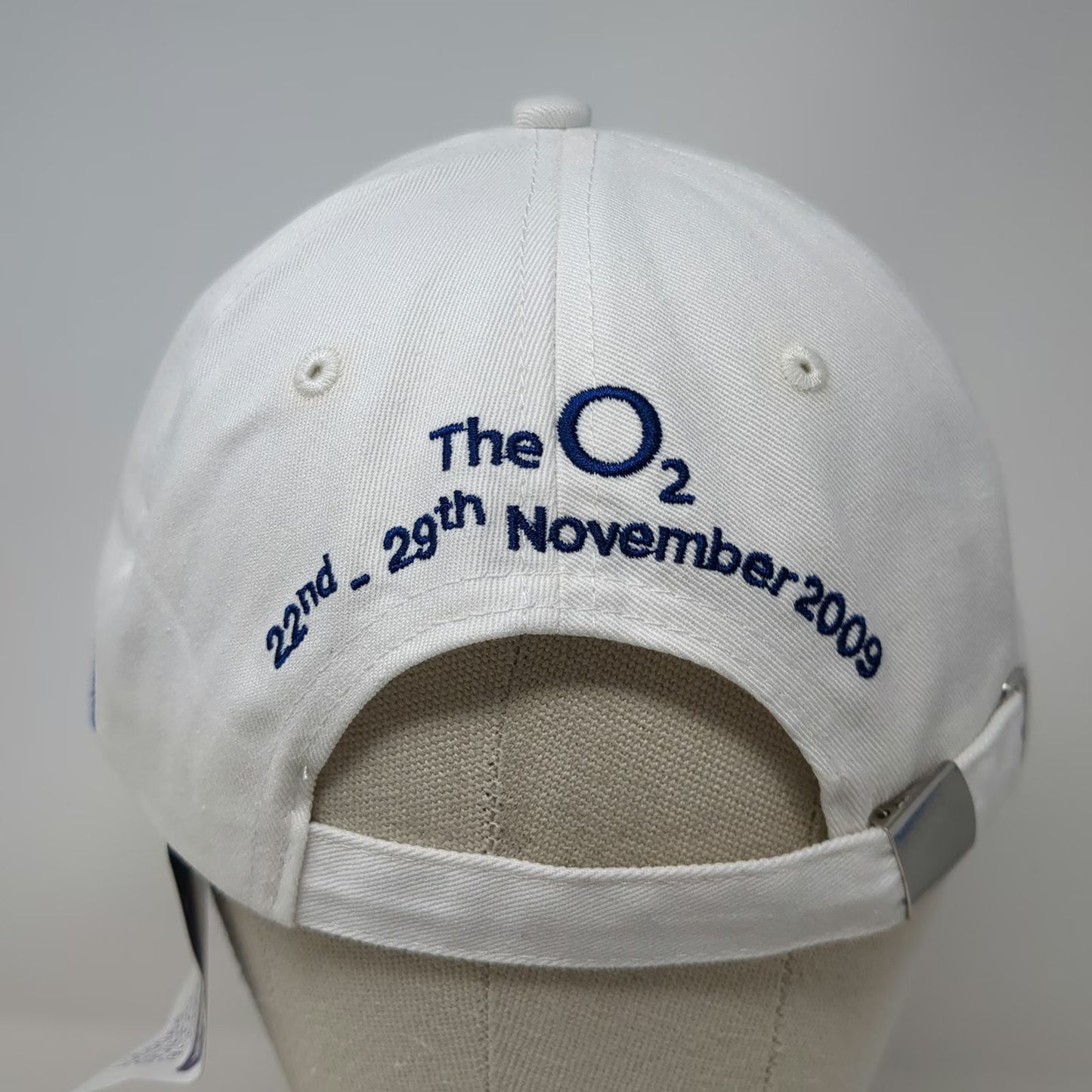 ATP World Tour Baseball Cap White One Size Barclays Finals O2 2009 Tennis Hat