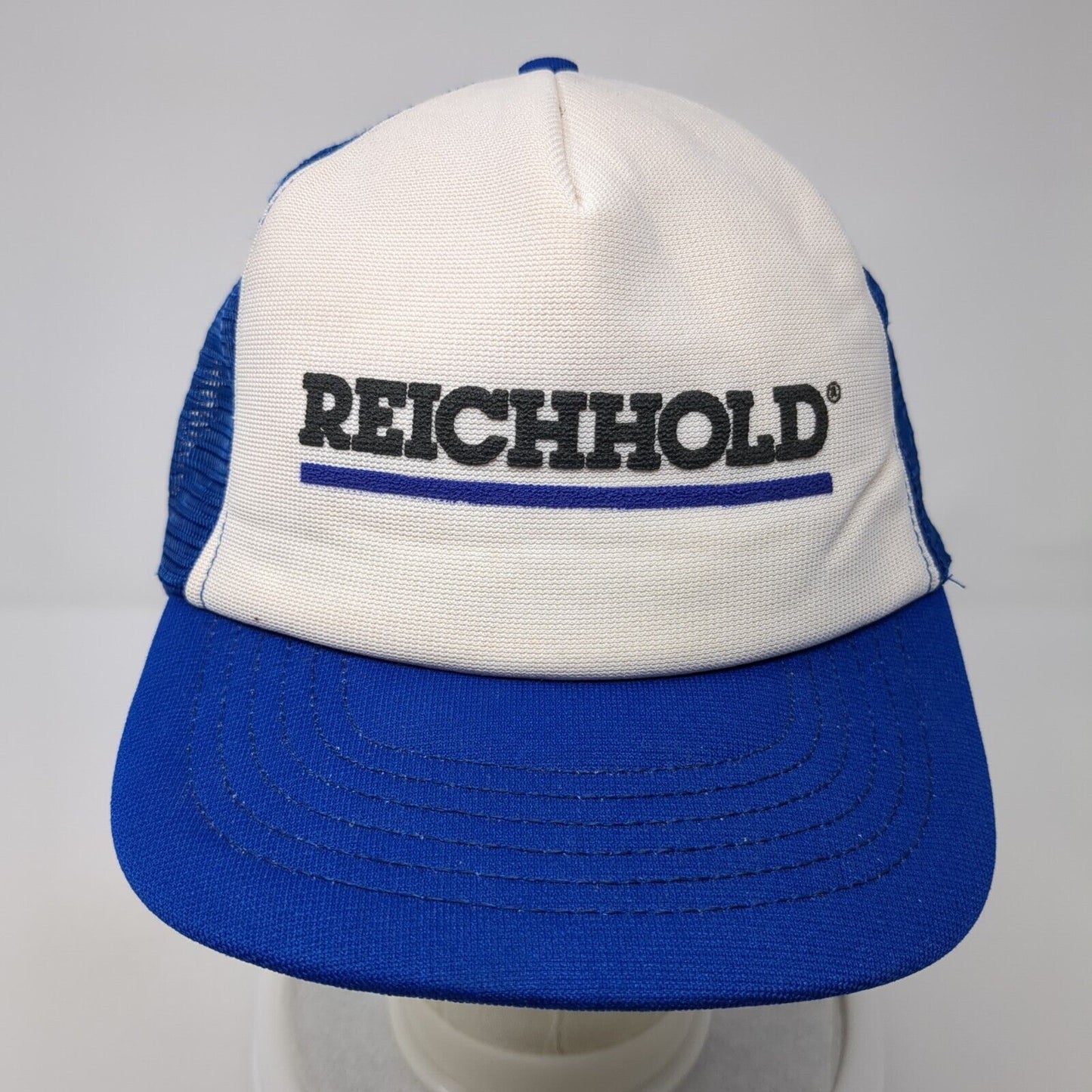 Reichhold Snapback Mesh Back Trucker Hat Blue One Size Colorblock