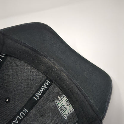 Kulanui Hawaii Slideback Hat Black One Size Adjustable Embroidered 6 Panel