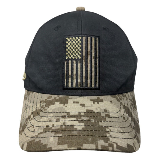 American Flag Towsleys Strapback Hat Camo One Size Embroidered Adjustable