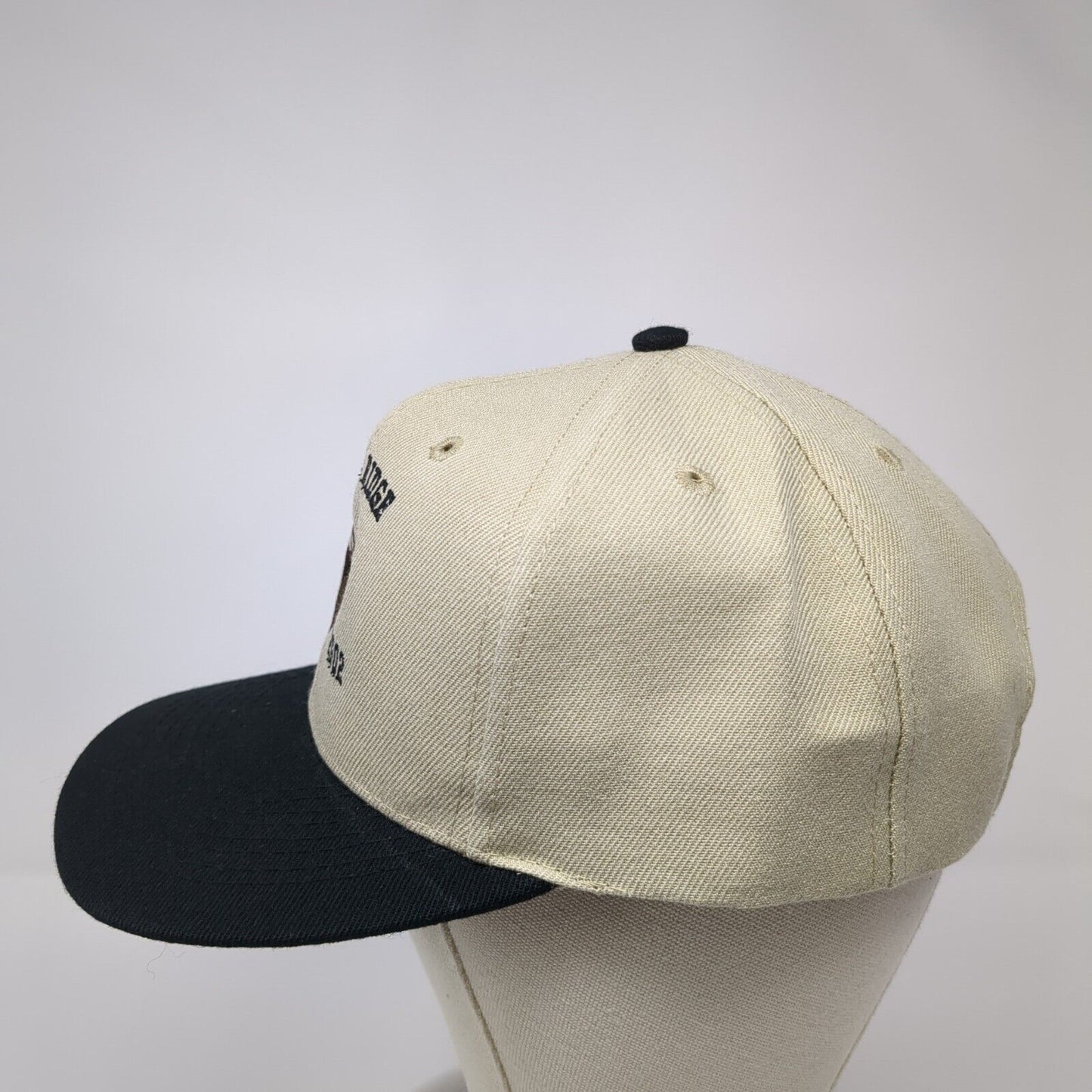 Grouse Ridge 2002 Snapback Hat Tan OS Adjustable Embroidered 6 Panel Otto Cap