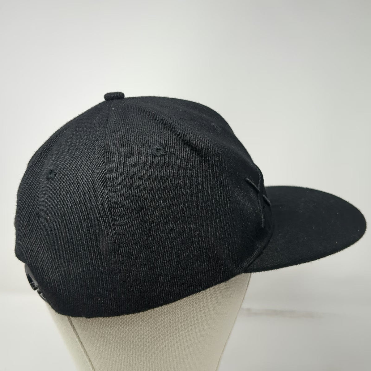 Mercer Snapback Black One Size Flat Brim Tonal Logo X Embroidery Adjustable Hat