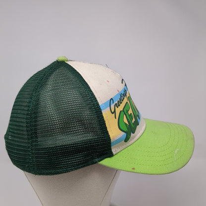 Greetings From Seattle Snapback Trucker Hat Green OS Adjustable American Needle