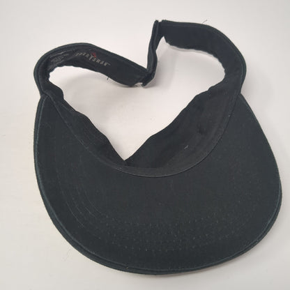 Sportsman Sun Visor Hat Black One Size Adjustable Strap Lightweight Blank