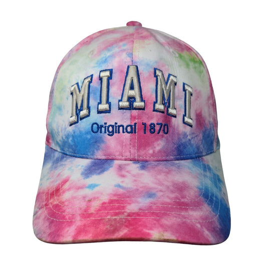 Miami Original 1870 Strapback Hat Multi One Size Tie Dye Robin Ruth W/Tags