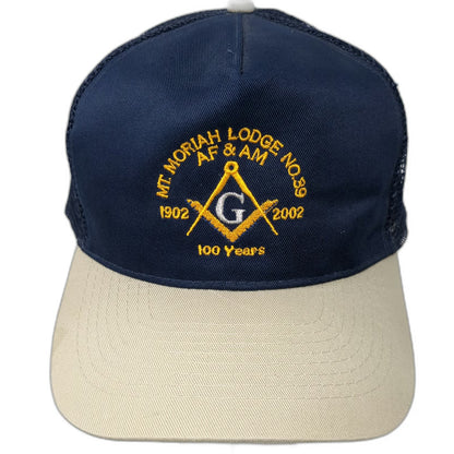 Otto Blue One Size Trucker Hat Masonic Mt Moriah Lodge 100 Years Anniversary