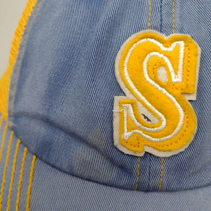 Letter S Patch Snapback Trucker Hat Multi OSFA Mesh Back American Needle