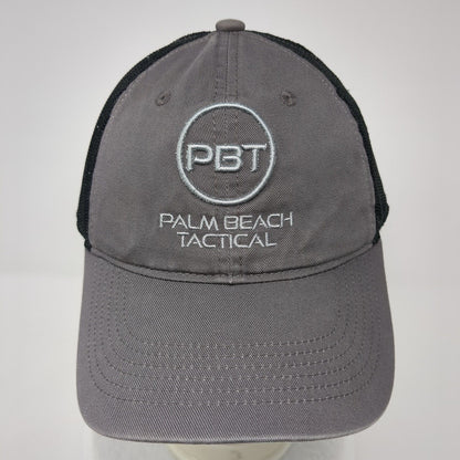 PBT Palm Beach Tactical Strapback Trucker Hat Gray One Size Mesh Back