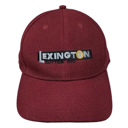 Lexington Strapback Hat Red One Size Adjustable Embroidered Nissin Cap