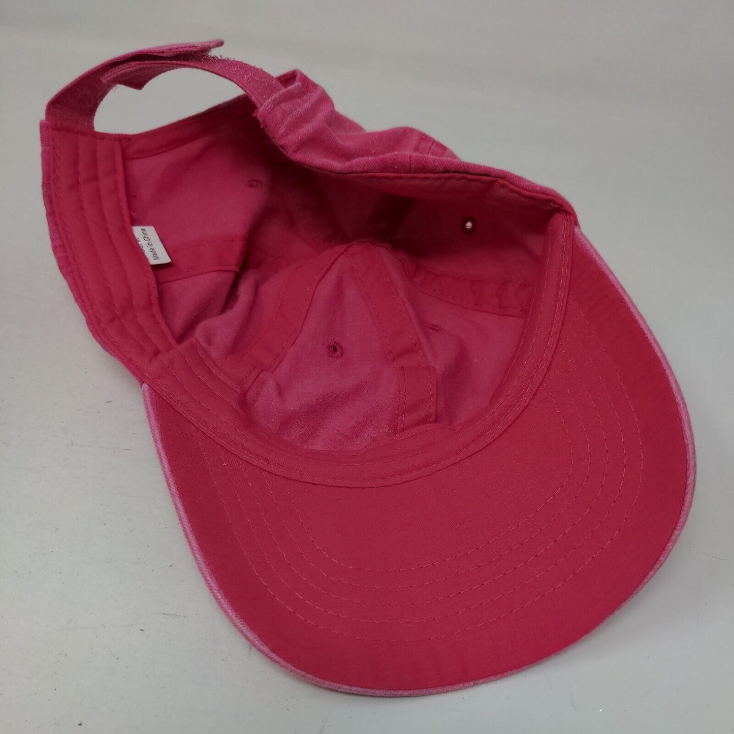 Unbranded Strapback Hat Pink OSFM Adjustable Solid 6 Panel Blank