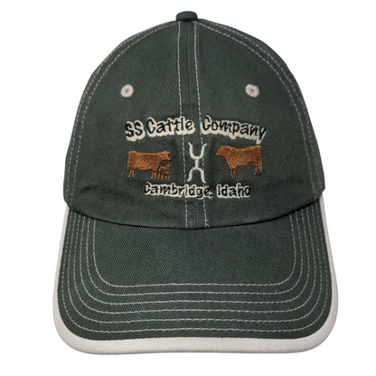 SS Cattle Company Cambridge Idaho Strapback Hat Green OSFA Port Authority Cotton