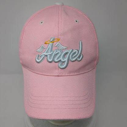 Angel Strapback Hat Pink One Size Adjustable Embroidered Santo Cap