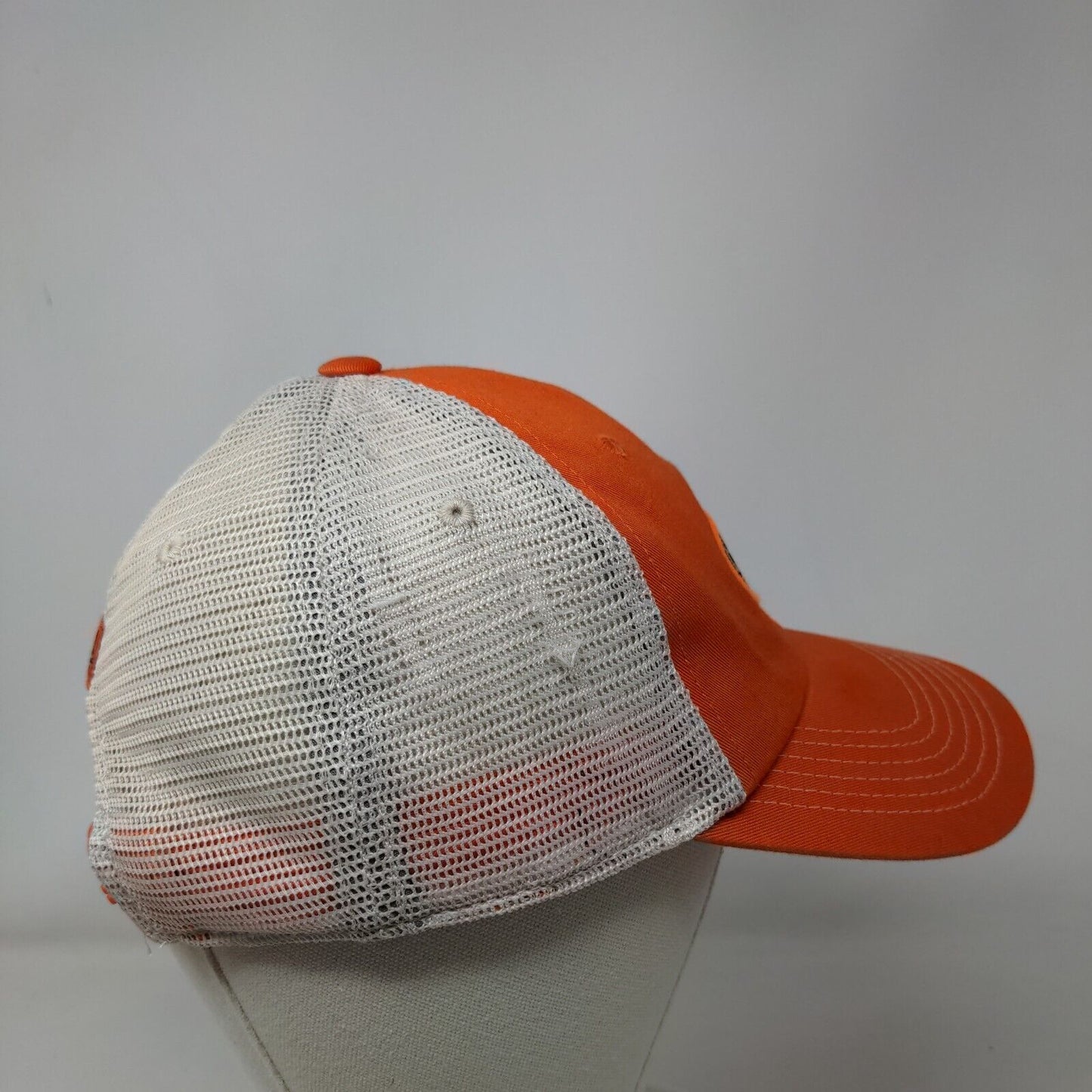 Campbell Camel's Snapback Trucker Hat Orange OS Embroidered Mesh Back Russell