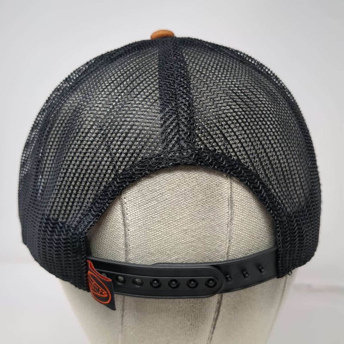 STLHD Gear Brown Black Trucker Hat One Size Mesh Snapback Steelhead Fish Patch