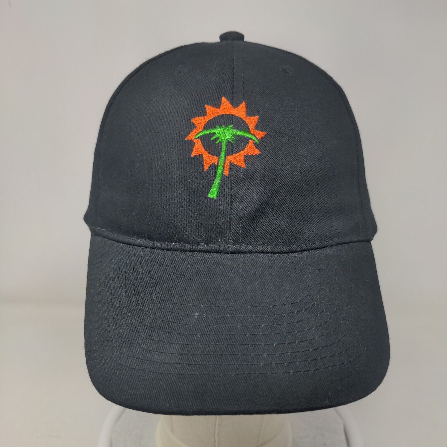 Palm Tree Ruud Slideback Hat Black One Size Embroidered Adjustable