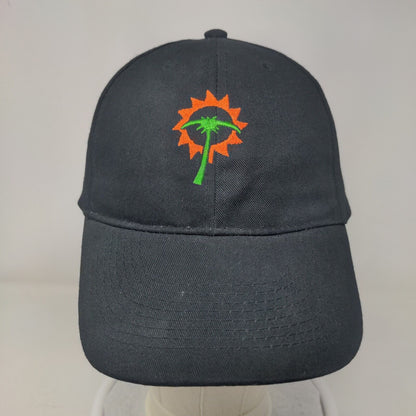 Palm Tree Ruud Slideback Hat Black One Size Embroidered Adjustable