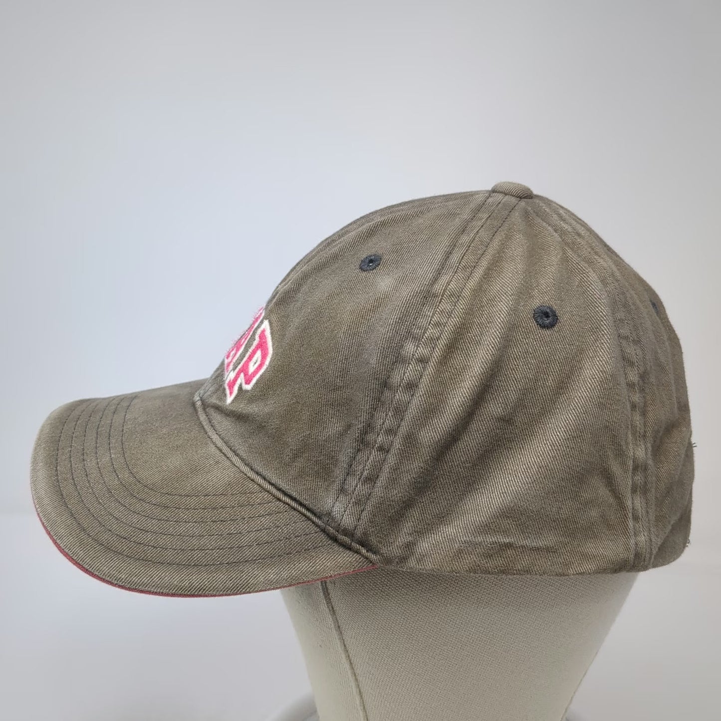 Gap Baseball Cap Brown Pink White L Adjustable Cotton Slideback Logo Hat