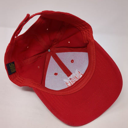 SWA Strapback Hat Red One Size Adjustable Embroidered Outdoor 6 Panel