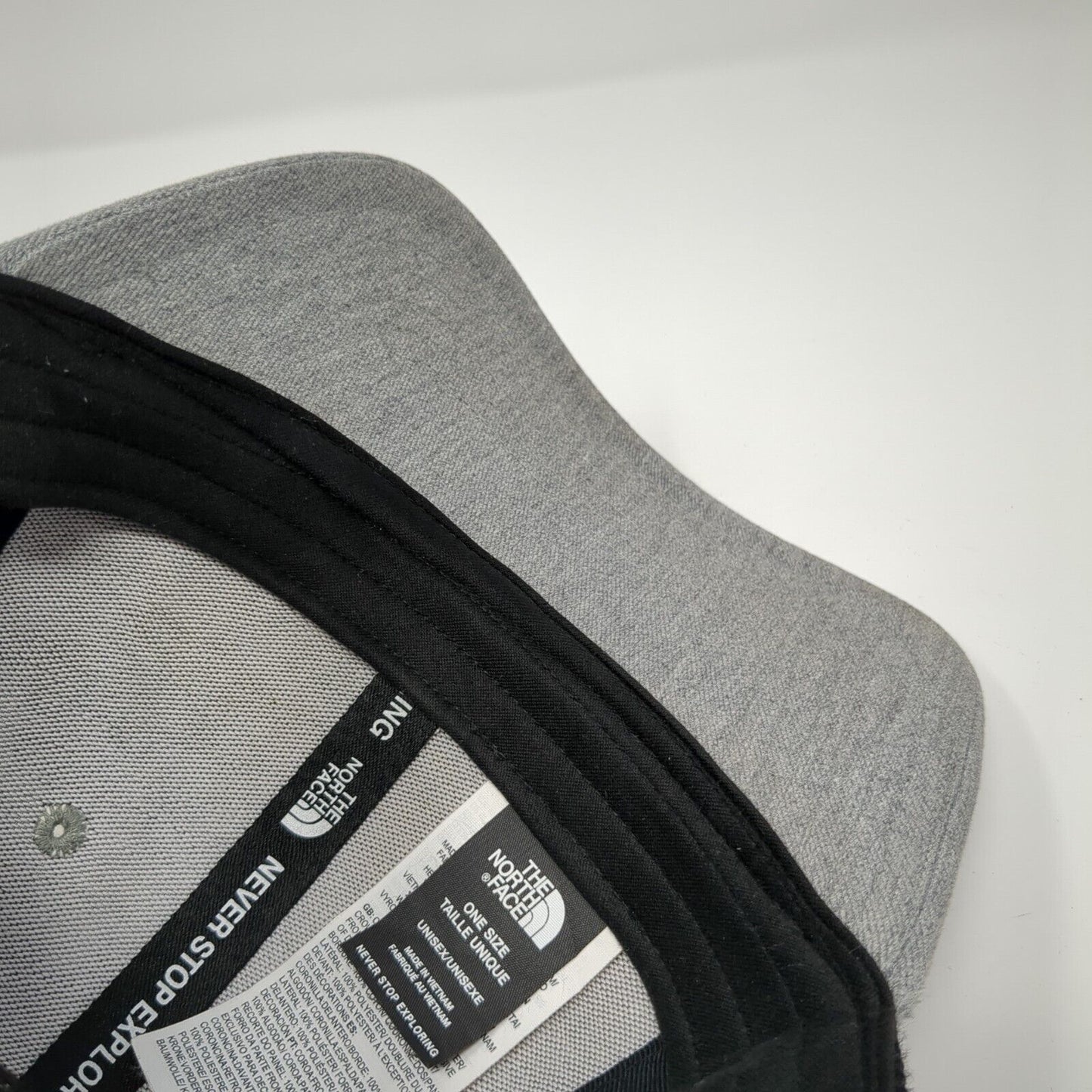 The North Face Bear Snapback Trucker Hat Gray One Size Mesh Back 6 Panel