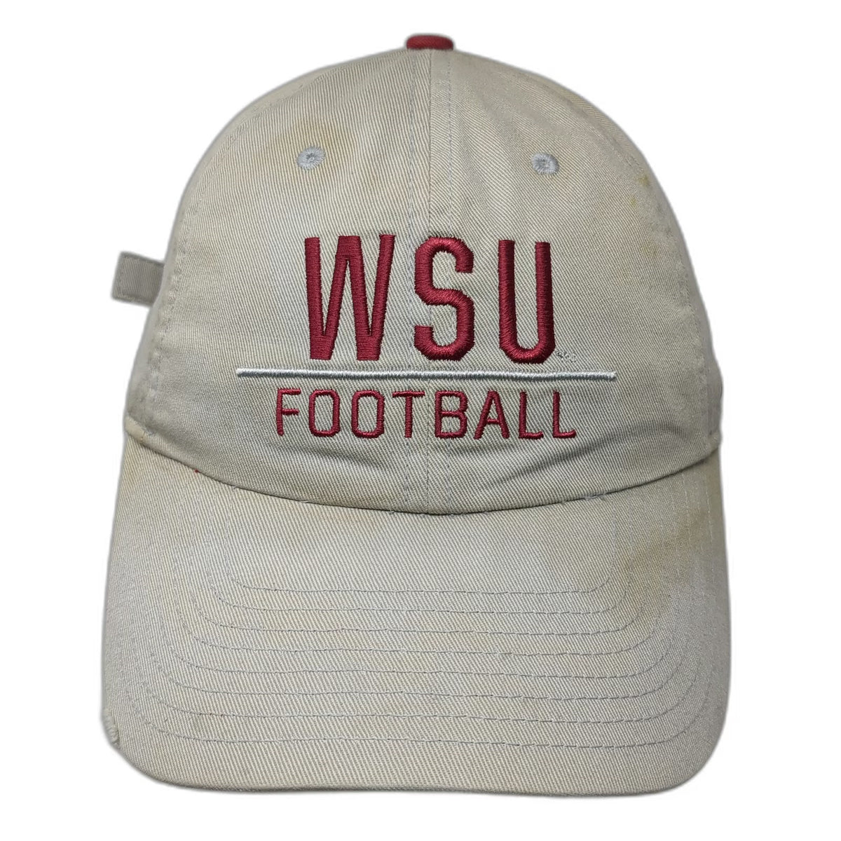 Nike Washington State Cougars NCAA Football Baseball Cap Beige One Size Hat Red