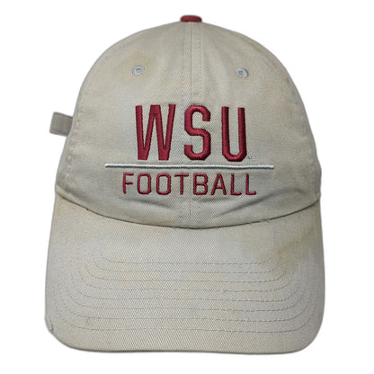Nike Washington State Cougars NCAA Football Baseball Cap Beige One Size Hat Red