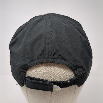 NikeFIT Strapback Hat Black One Size Adjustable Embroidered Swoosh Logo