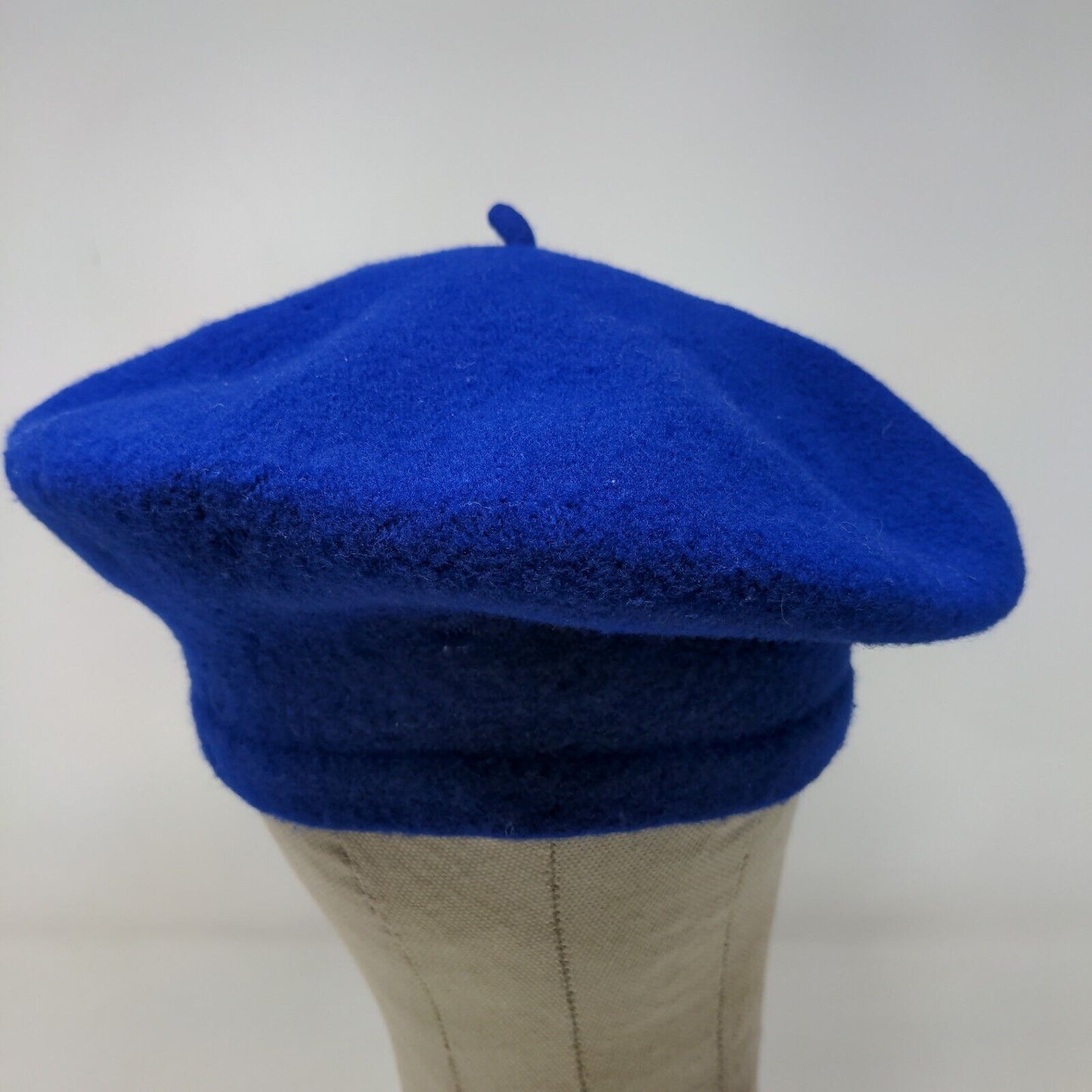 Beret Basque Women's Cap Hat Blue 100% Wool De Luna RN #58884