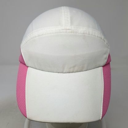 Headsweats 5 Panel White One Size Strapback Running Performance Mesh Pink Hat