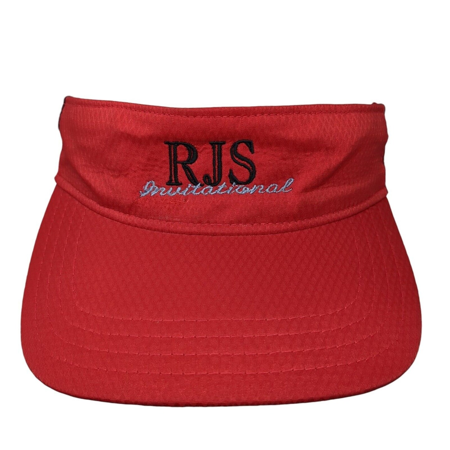 RJS Invitational Strapback Sun Visor Hat Red One Size Fahrenheit